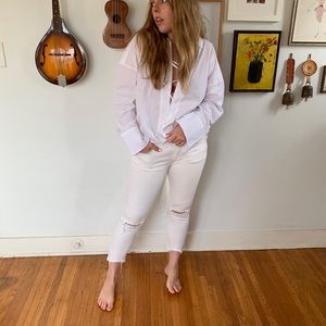 Free people destroyed ankle skinny jeans